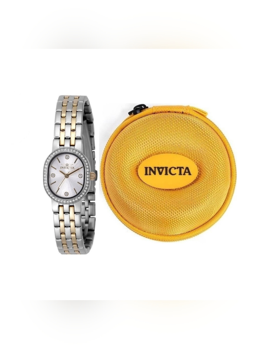 BNWT🎁 Invicta Angel Pixie 2-Tone Band & Invicta 1-Slot Travel Case